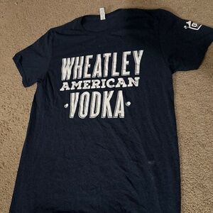 Wheatley Vodka Navy Graphic Tee – Medium